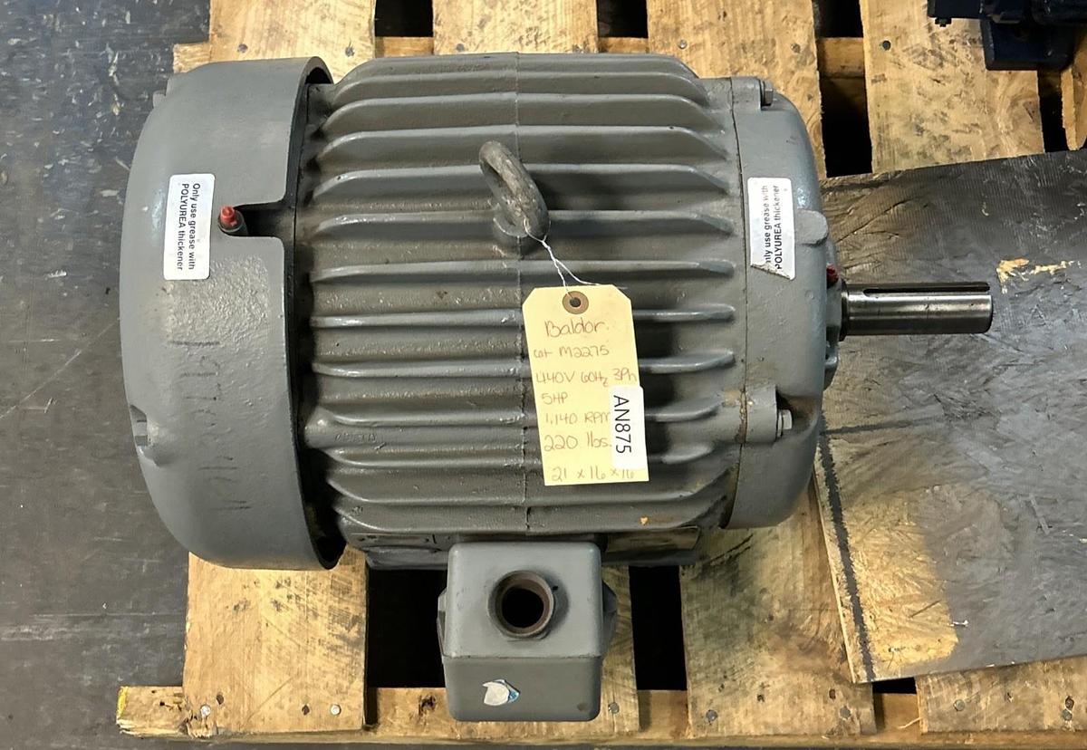 Used BALDOR,M2275,MOTOR 5HP 1140RPM 460V 3PH 254U FRAME