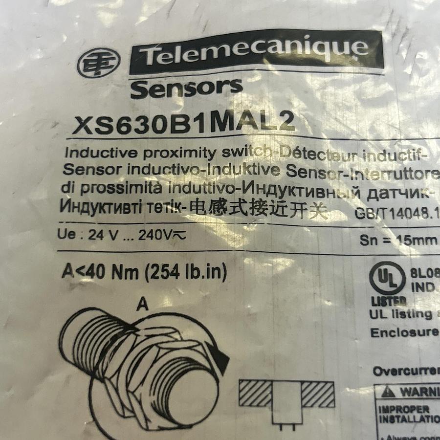 Used TELEMECANIQUE,XS630B1MAL2,PROXIMITY SENSOR NEW