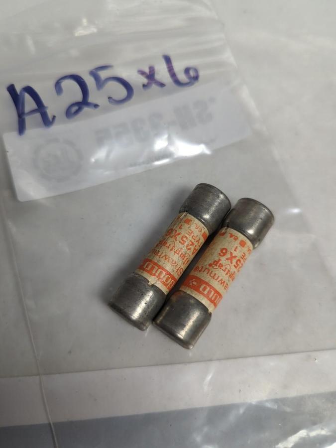Used GOULD SHAWMUT,A25X6,AMP-TRAP 6AMP FUSE LOT OF 2 PRE-OWNED