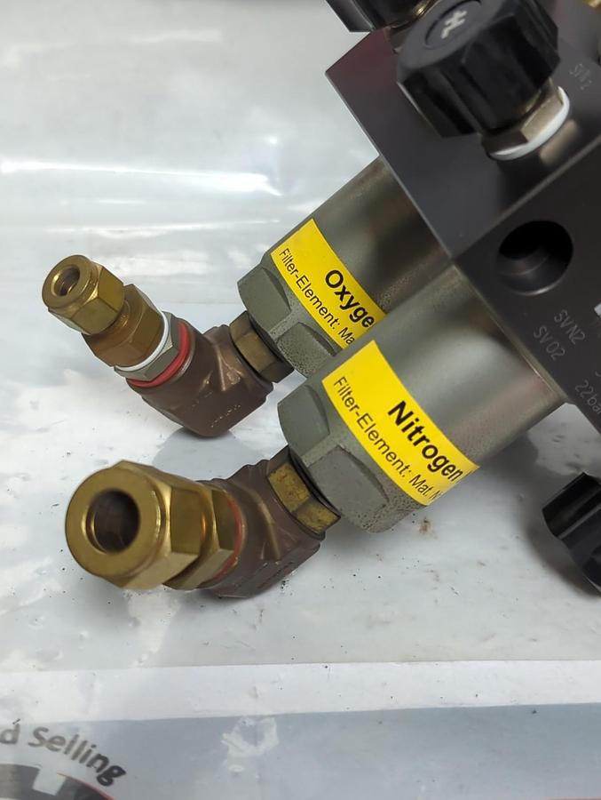 Used TRUMPF,0351055,NITROGEN OXYGEN REGULATOR SOLENOID VALVE ASSEMBLY PRE-OWNED