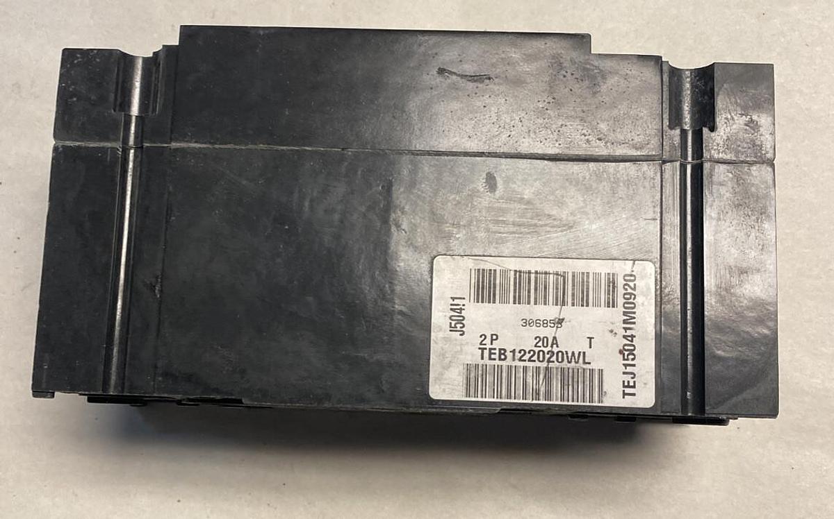 Used General Electric,GE TEB122020WL,Industrial Circuit Breaker 20AMP 240VAC 250VDC