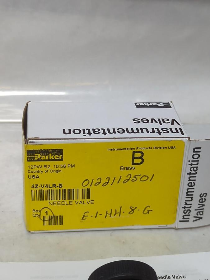 PARKER,4Z-V4LR-B,BRASS NEEDLE VALVE NOS