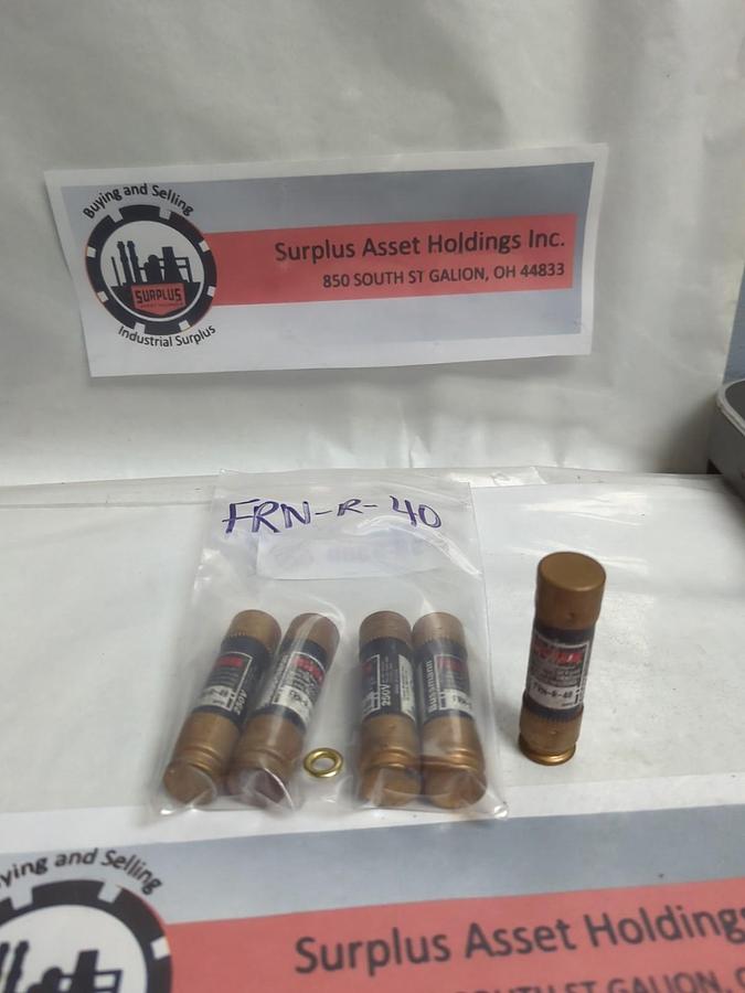 Used COOPER BUSSMANN,FRN-R-40,FUSETRON 40 AMP FUSE LOT OF 5 PRE-OWNED