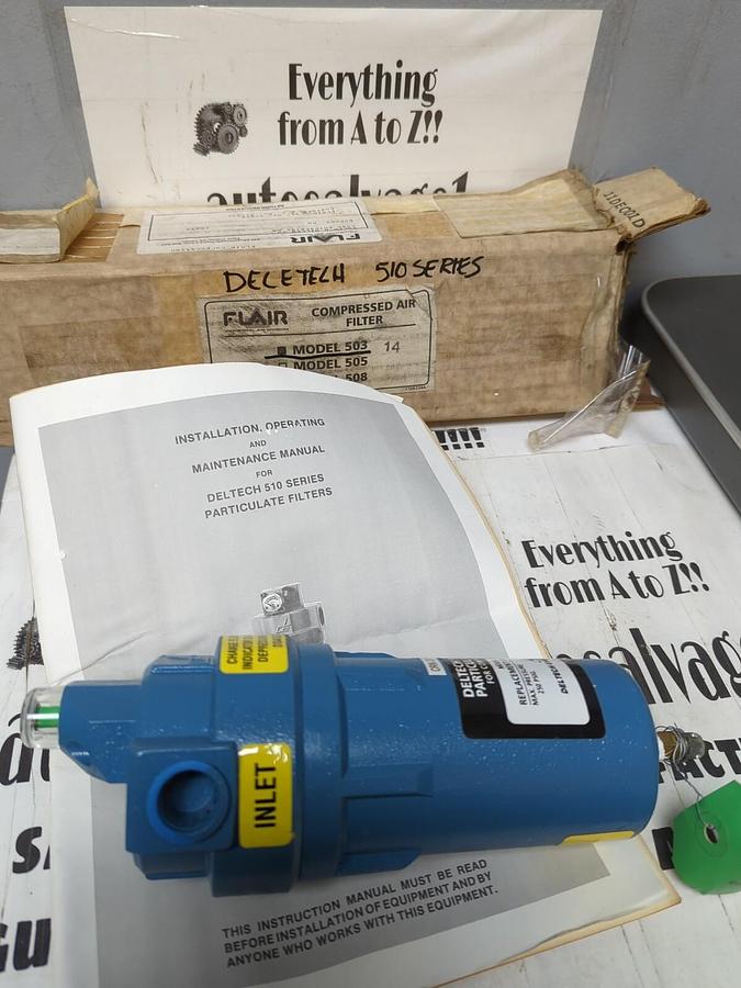 DELETECH,510,SERIES PARTICULATE FILTER  MODEL 503 250PSIG 150°F NOS