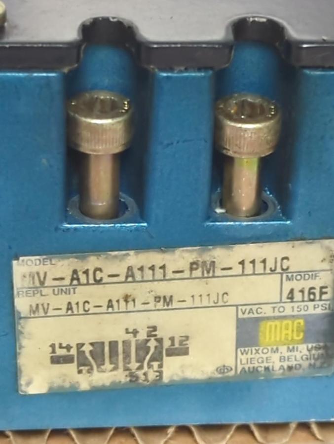 Used MAC,MV-A1C-A111-PM-111JC,SOLENOID VALVE PRE-OWNED