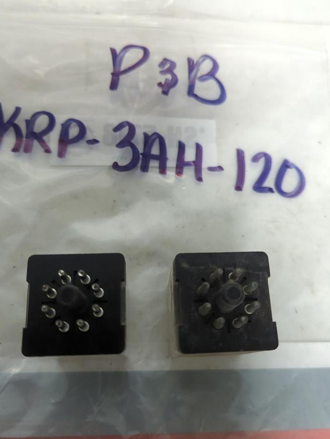 Used P&B,KRP3AH-120,PLUG IN RELAY 8-PIN LOT OF 2 PRE-OWNED