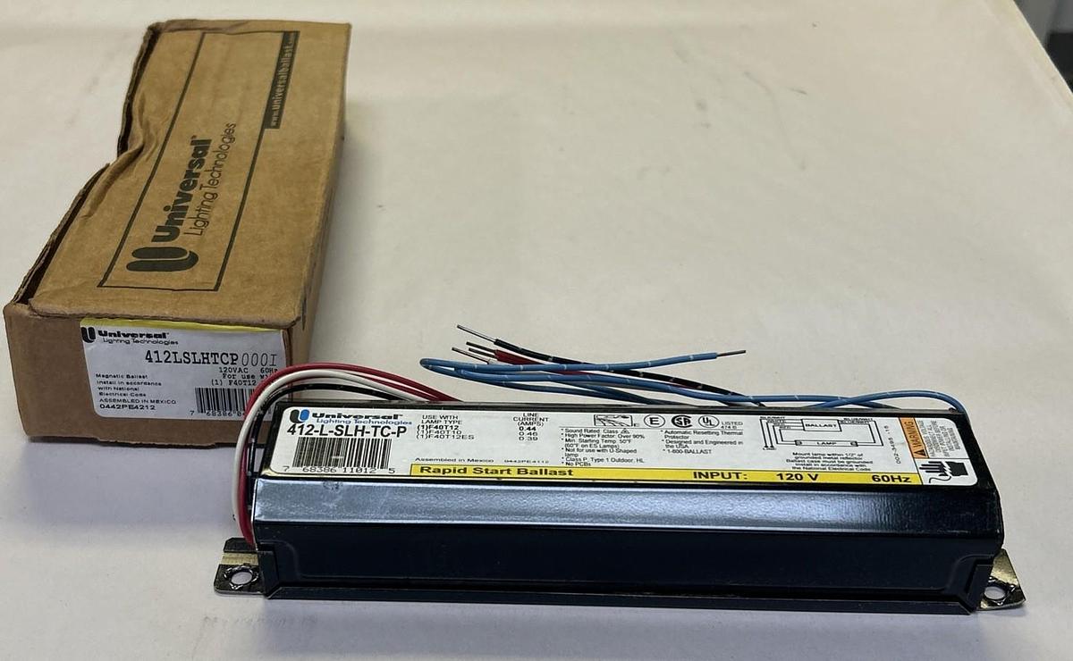 Used UNIVERSAL LIGHING TECHNOLOGIES,412LSLHTCP,MAGNETIC BALLAST 120V NOS