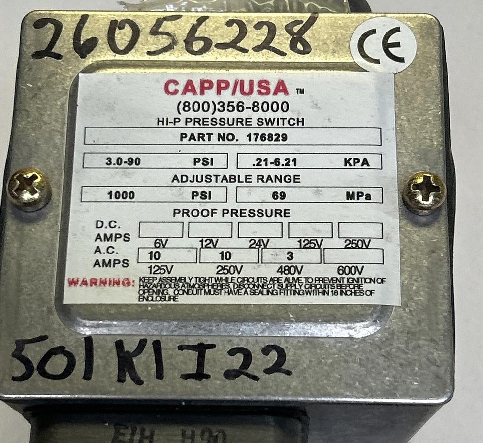 HONEYWELL CAPP USA,176829,PRESSURE SWITCH REFURBISHED