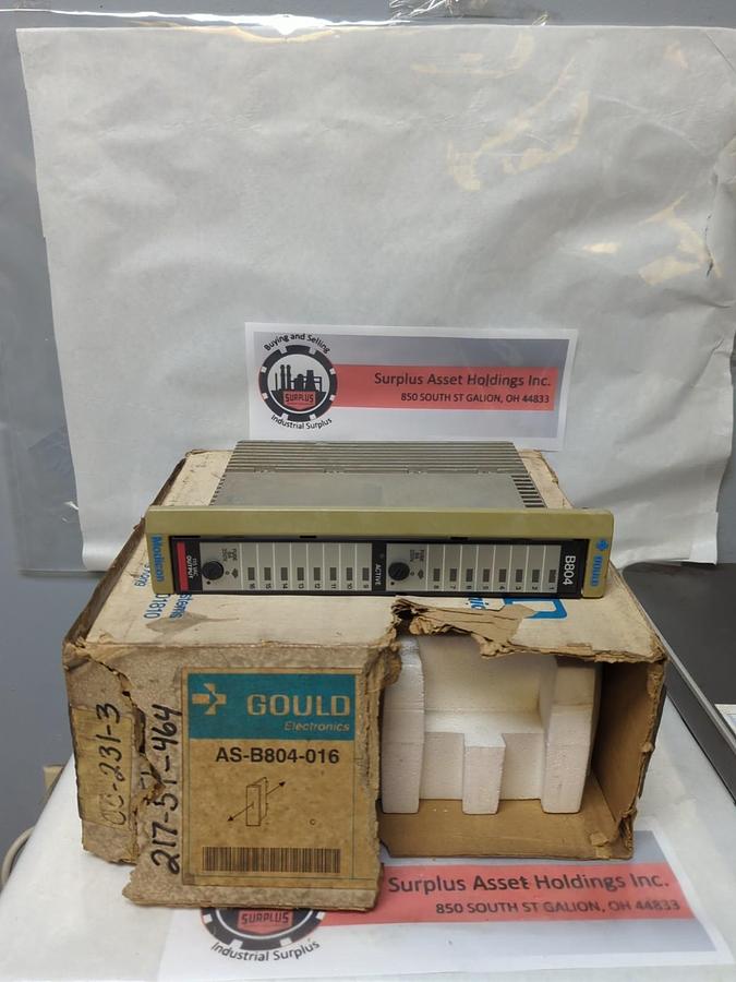 Used GOULD,AS-B804-016,OUTPUT MODULE 115V 16PT PRE-OWNED