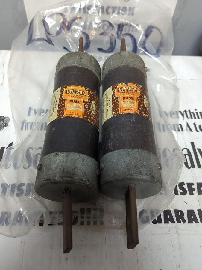 COOPER BUSSMANN,LPS-350,LOW-PEAK 350 AMP FUSES LOT OF 2 NOS