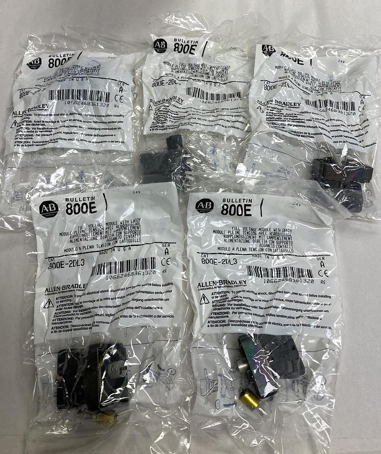 ALLEN BRADLEY,800E-2DL3,FULL VOLTAGE MODULE LOT OF 5 NEW