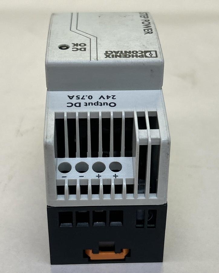 Used PHOENIX CONTACT,STEP-PS/1AC/24DC/0.75,POWER SUPPLY