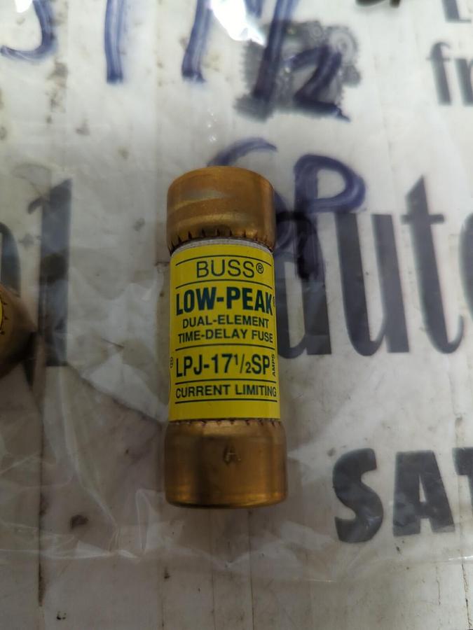 COOPER BUSSMANN,LPF-17-1/2SP,LOW-PEAK FUSES LOT OF 3 NOS