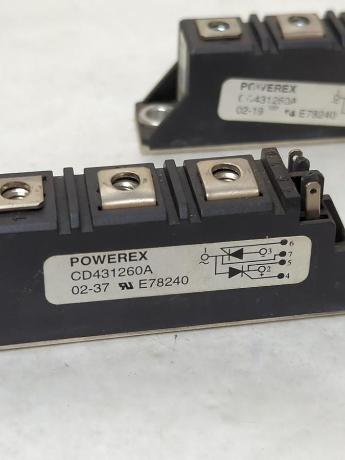 Used POWEREX,CD431260A,POWER BLOCK MODULE LOT OF 2 PRE-OWNED