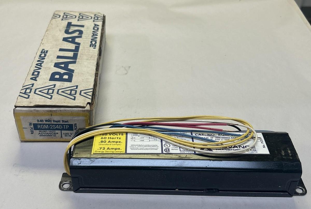 ADVANCE,RQM-2S40-TP,BALLAST 120V NOS