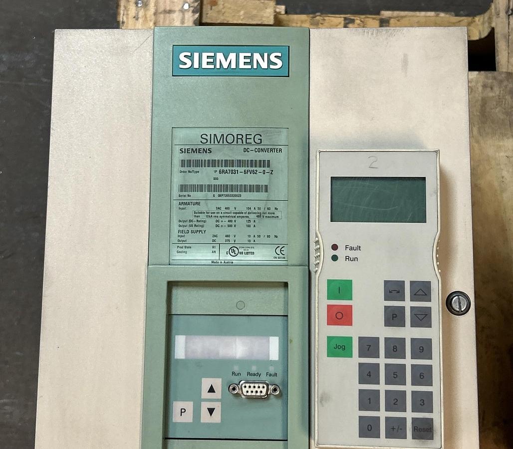 Used SIEMENS,6RA7031-6FV62-0-Z,SIMOREG DC-MASTER DRIVE 480V