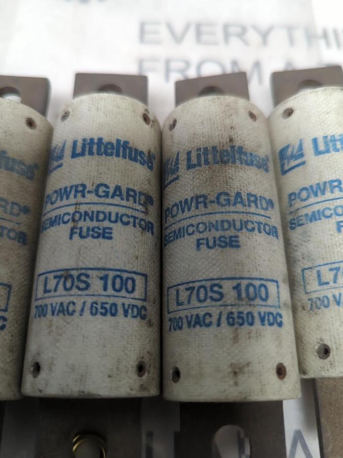 LITTELFUSE,L70S 100,SEMICONDUCTOR FUSES LOT OF 4 NOS