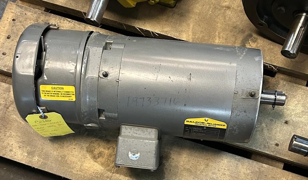 Used BALDOR,VBM3558T,BRAKE MOTOR 208-230/460V 1725RPM 3PH 143TC FRAME