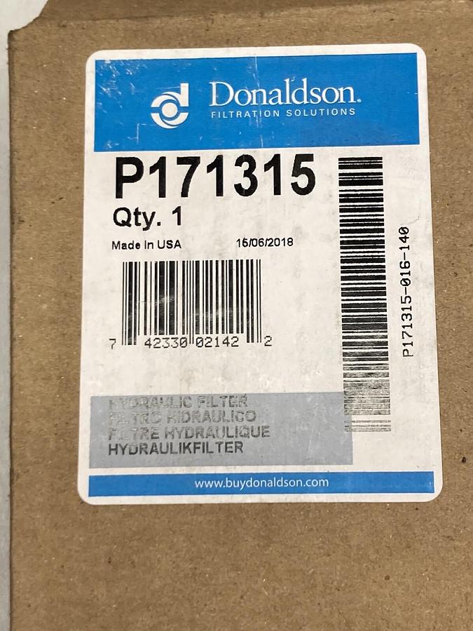 Donaldson,P171315,Hydraulic Filter