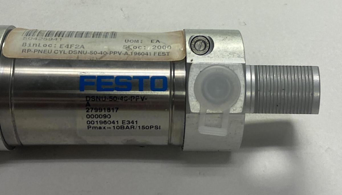 FESTO,DSNU-50-40-PPV-A,ROUND CYLINDER 150PSI NOS