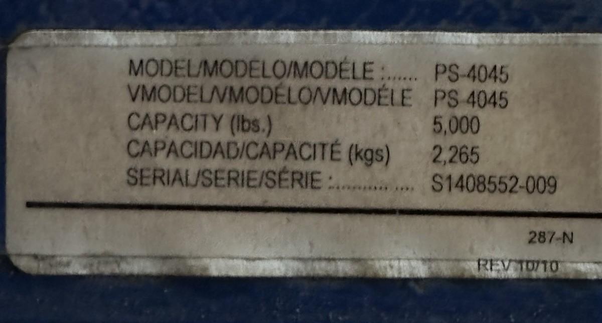 Vestil,PS-4045,5000lb Adjustable Height Manual Pallet Stand NEW w/o Caster Kit