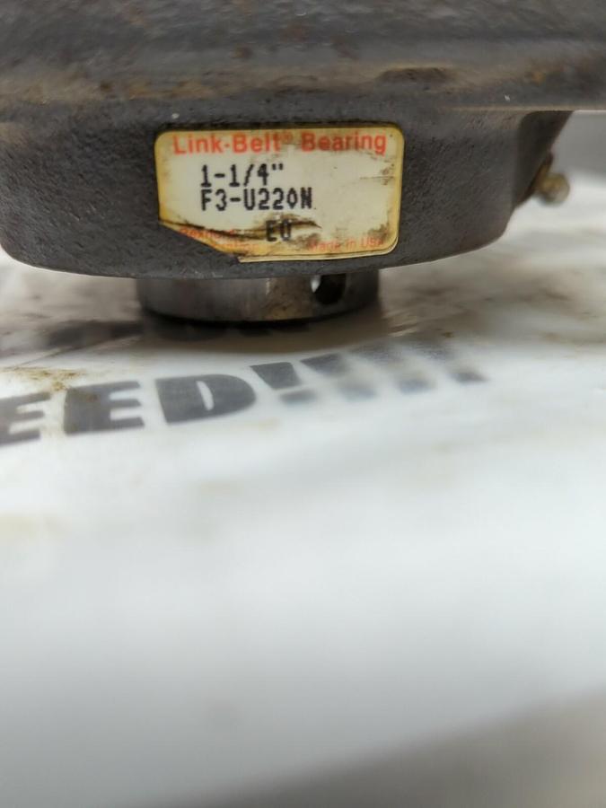 Used LINK-BELT,F3U220N,FLANGE MOUNT BEARING 4-BOLT BASE 1-1/4 INCH BORE USED