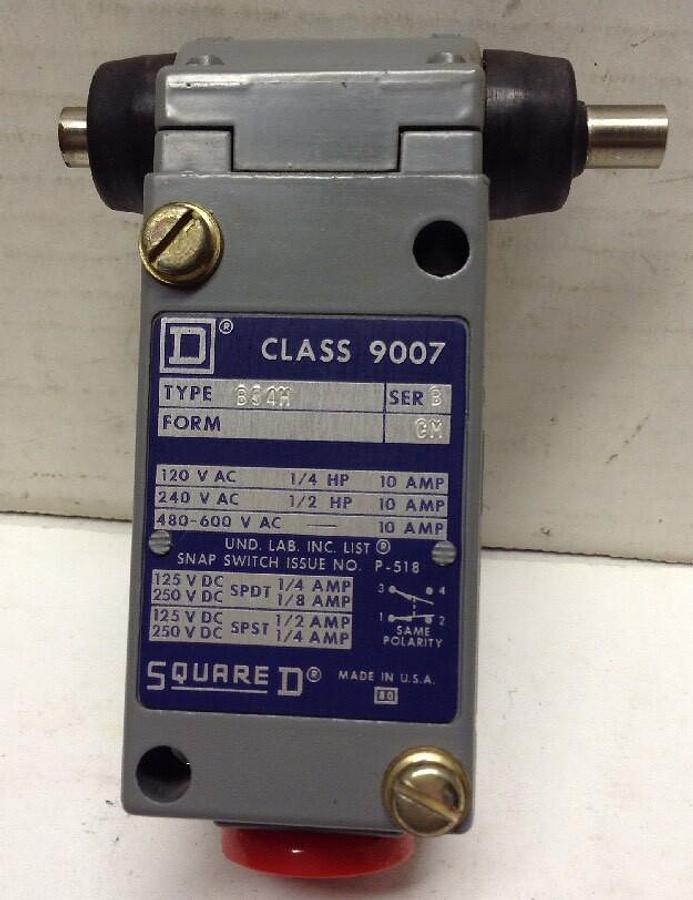 Square D,9007 B54H,Heavy Duty Limit Switch