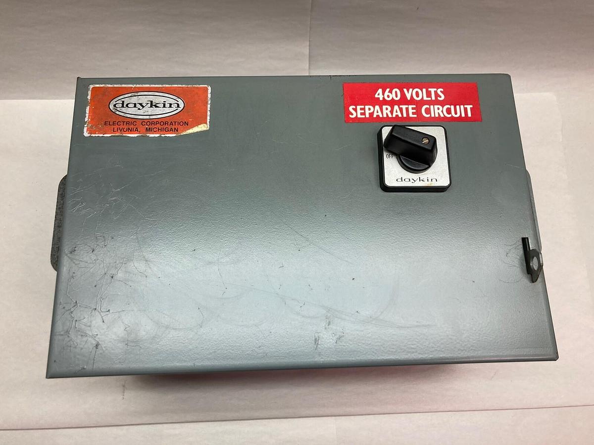 Used Daykin Electric,LTFS-07,Transformer Disconnect 500VA 460V 1.08A