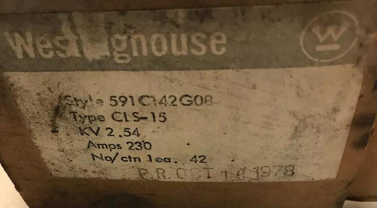 Westinghouse,CLS-15 591C142G08,FUSE2.54KV Amps 230