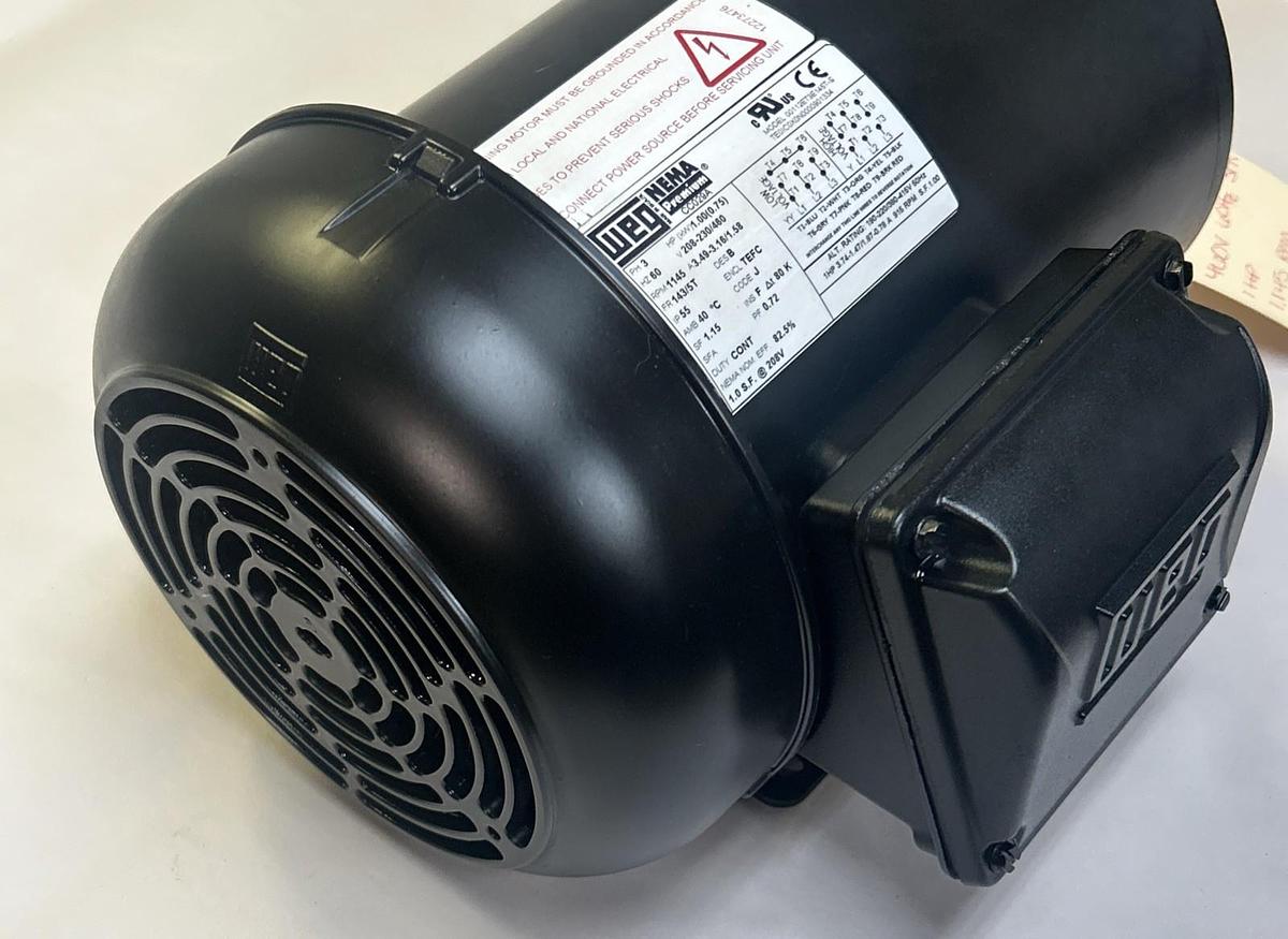 WEG,00112ET3E145T-S,MOTOR 1HP 1145RPM 208-230/460V 3PH 143/5T FRAME