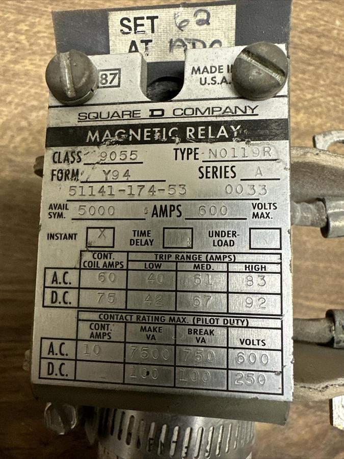 Used Allen Bradley,9055-NO119-R,Magnetic Relay