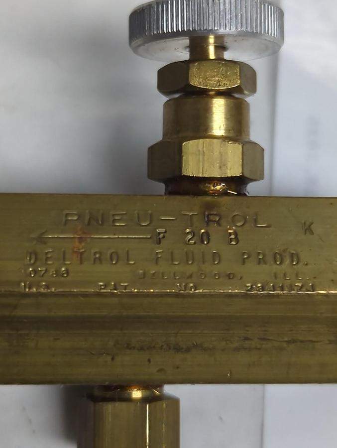 DELTROL,F20B,PNEU-TROL 3/8 INCH FLOW CONTROL VALVE NOS