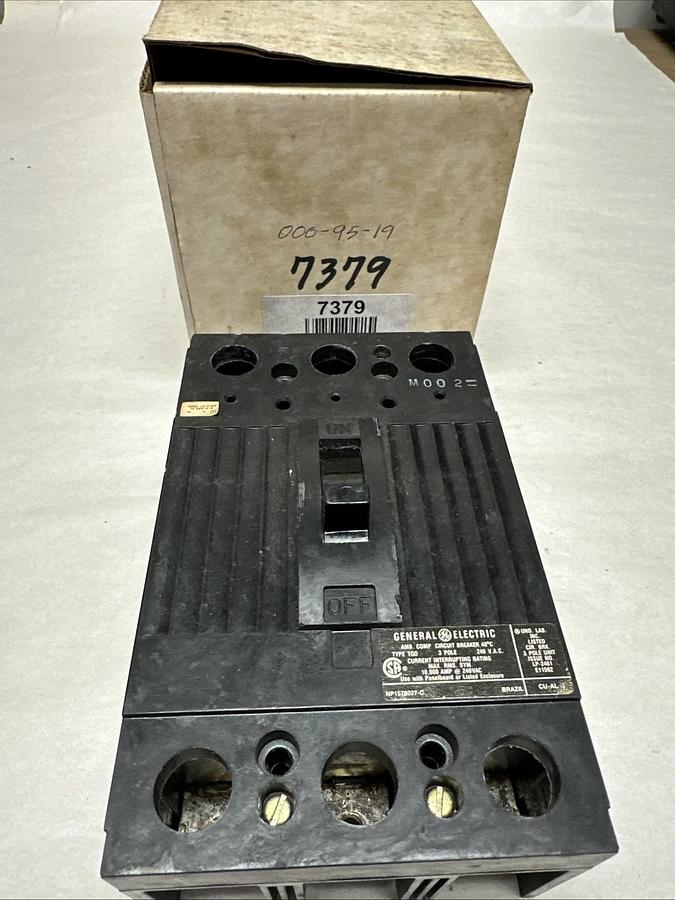 Used GE,TQD3225,225 Amp 3 Pole Molded Circuit Breaker