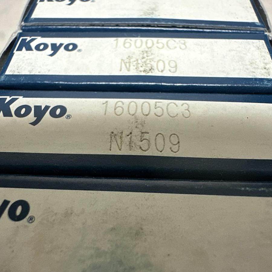 Koyo,16005C3,Deep Groove Ball Bearing (N1509) LOT of 6