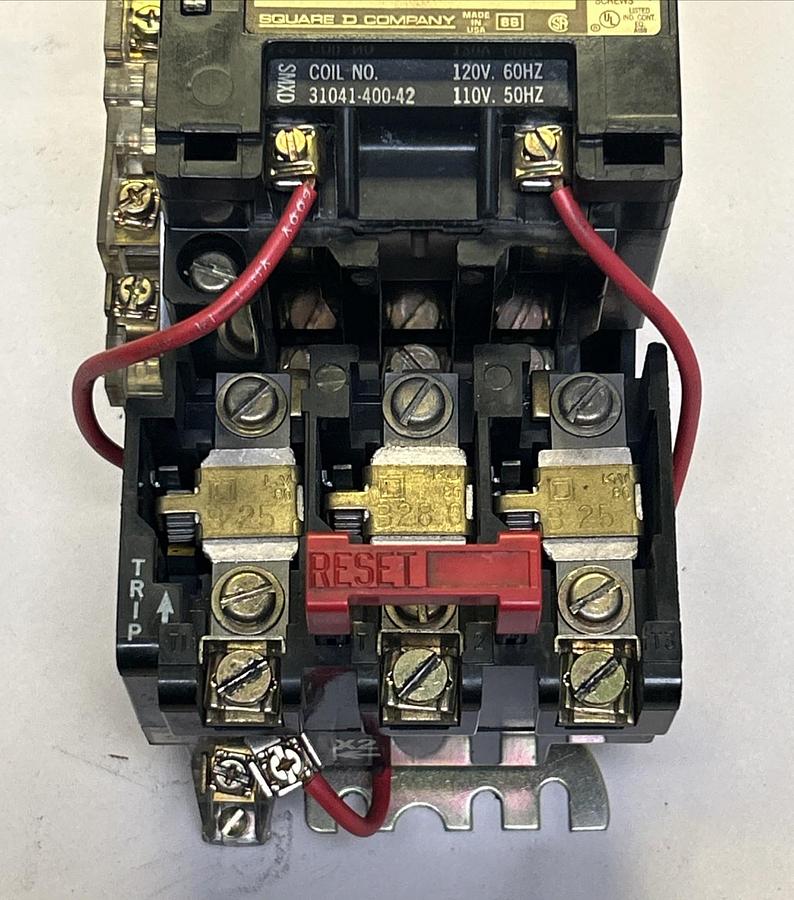 Used SQUARE D,8536SC03,STARTER SIZE 1 110/120V COIL