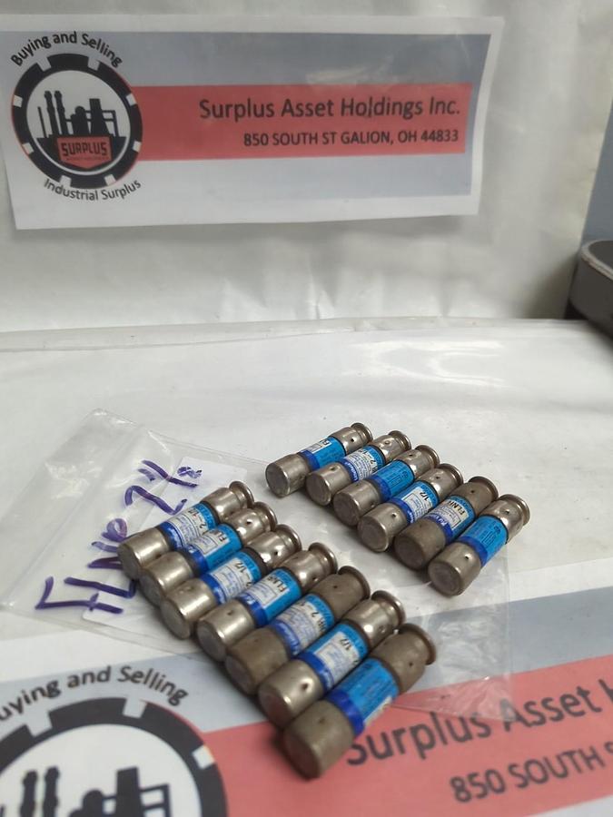 Used LITTELFUSE,FLNR2-1/2,TIME-DELAY 2-1/2 AMP FUSE LOT OF 13 PRE-OWNED