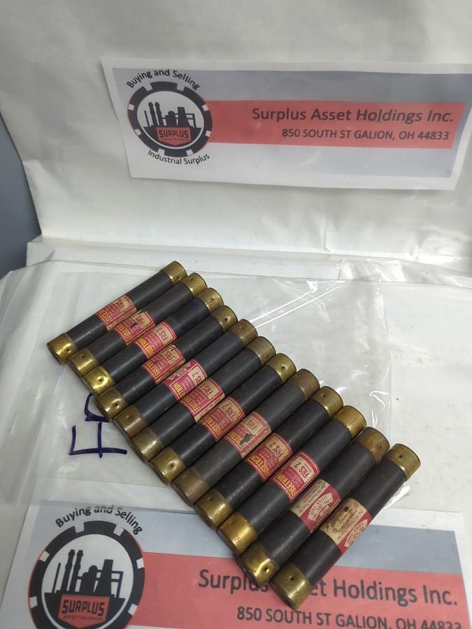 Used COOPER BUSSMANN,FRS-2,FUSETRON 2 AMP FUSE LOT OF 12 PRE-OWNED