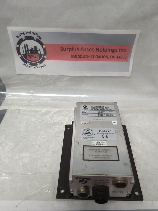 Used FIFE,200926-001,D-MAX WEB GUIDE CONTROLLER SOFT:101110-101 FIRM:100522-013C USED