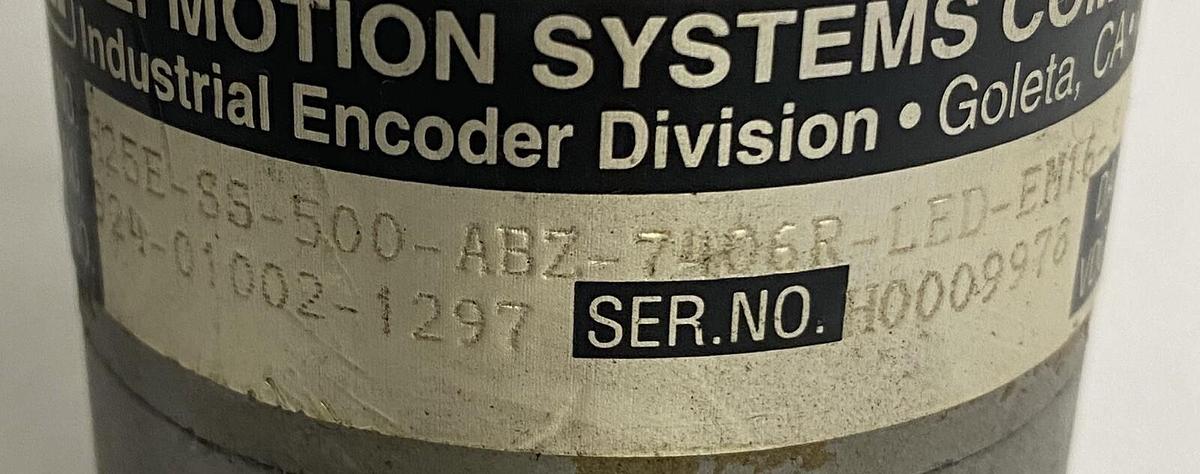 Used BEI Motion Systems,H25E-SS-500-ABZ-7406R-LED-EM16-8,Industrial Encoder