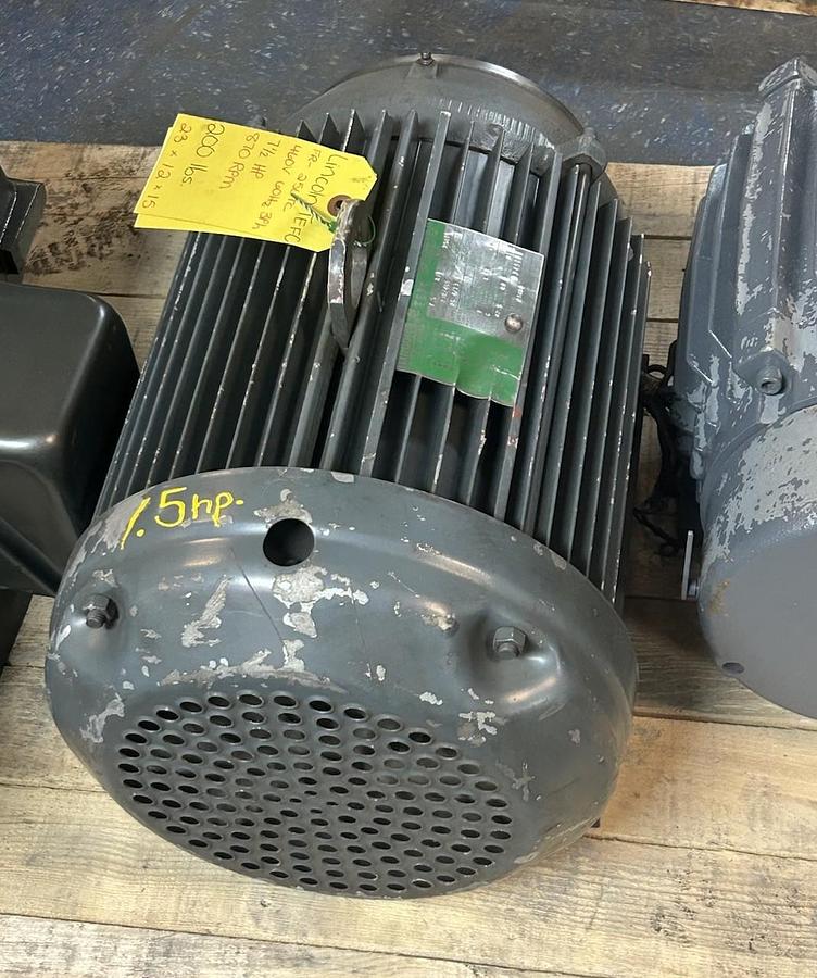 Used LINCOLN,TF-4566C,AC MOTOR 7.5HP 230/460V 870RPM 3PH 256TC FRAME