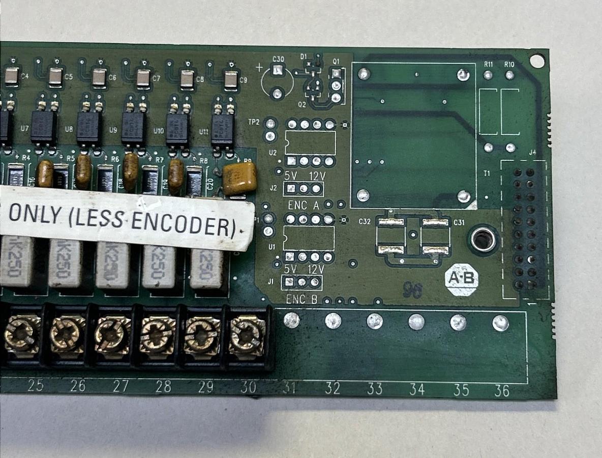 Used ALLEN BRADLEY,193396,ENCODER TERMINAL CIRCUIT BOARD