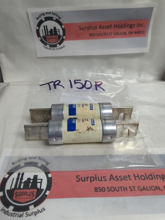 Used FERRAZ SHAWMUT,TR150R,TRI-ONIC 150 AMP FUSE LOT OF 2 PRE-OWNED