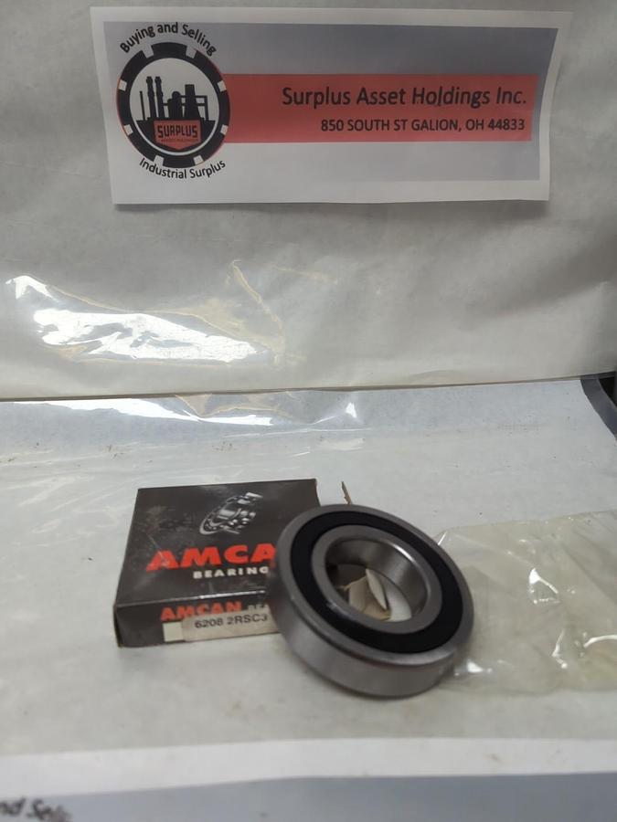 AMERICAN BEARING,6208 2RSC3,RUBBER SEALED DEEP GROOVE BALL BEARING NOS