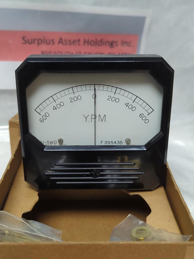 TRIPLETT,65201-5WD,PANEL METER 600-0-600 Y.P.M NOS