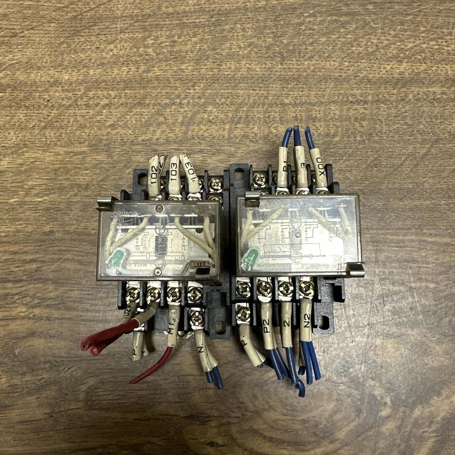Used Omron,LY4N,24VDC Relay w/1291YT Base  LOT of 2