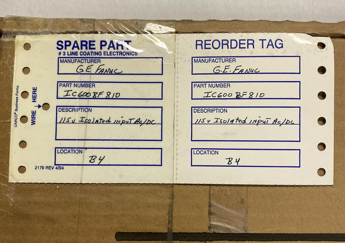 Used GE FANUC,IC600BF810,ISOLATED INPUT MODULE NEW