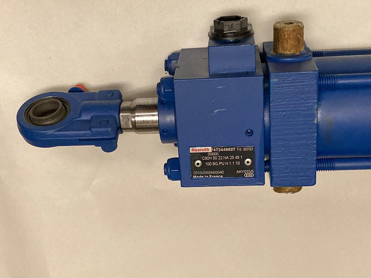 Used Rexroth,C80H-50-22-NA-25-49-1 100-BG-PU-N-1-1-10,Hydraulic Cylinder