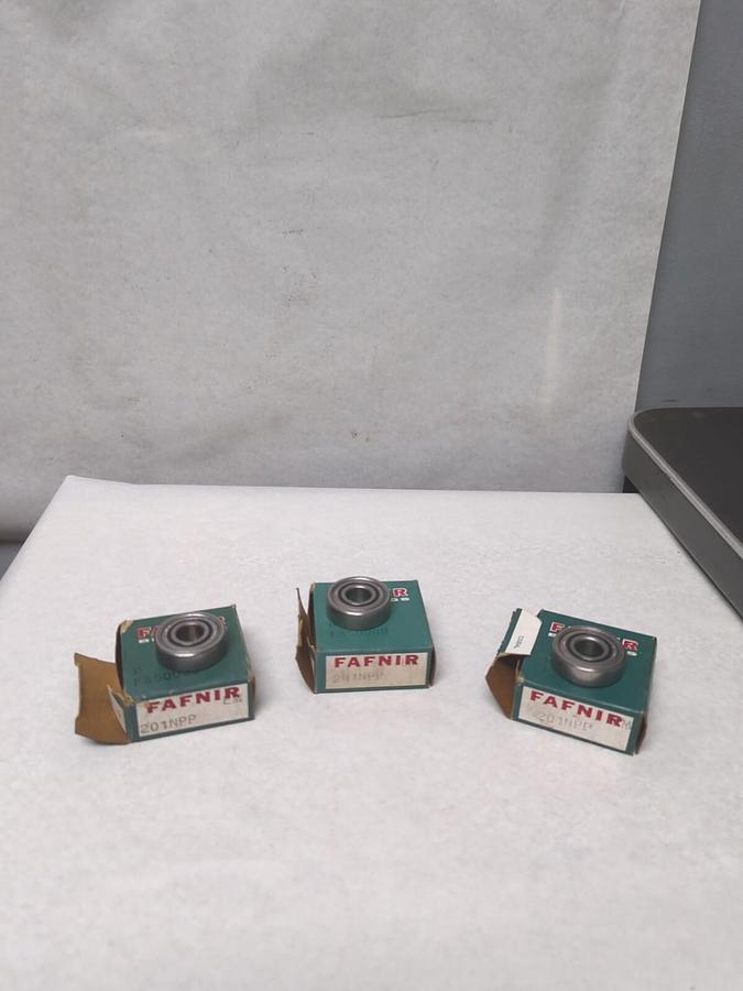FAFNIR,201NPP,SINGLE ROW BALL BEARING LOT OF 3 NOS