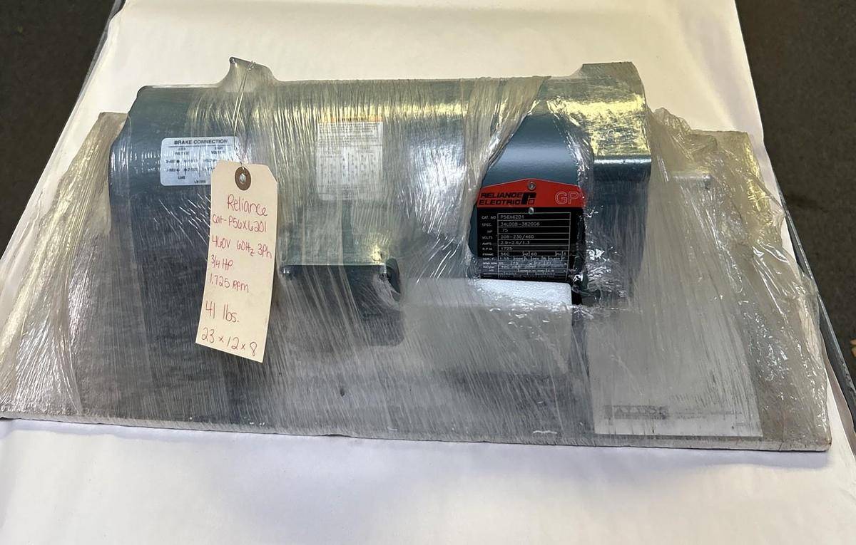 RELIANCE,P56X6201,BRAKE MOTOR 3/4HP 1725RPM 208-230/460V 56C FRAME NOS