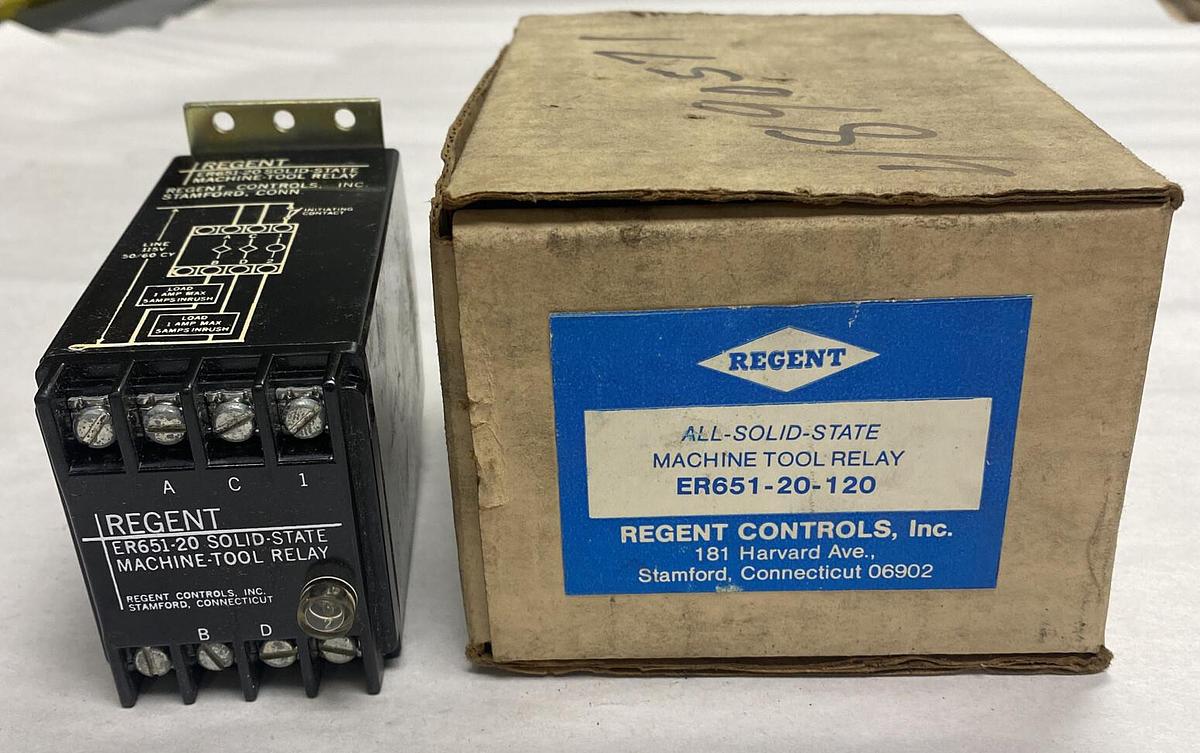 REGENT CONTROLS,ER651-20-120,RELAY 5A 3POLE 115V NOS